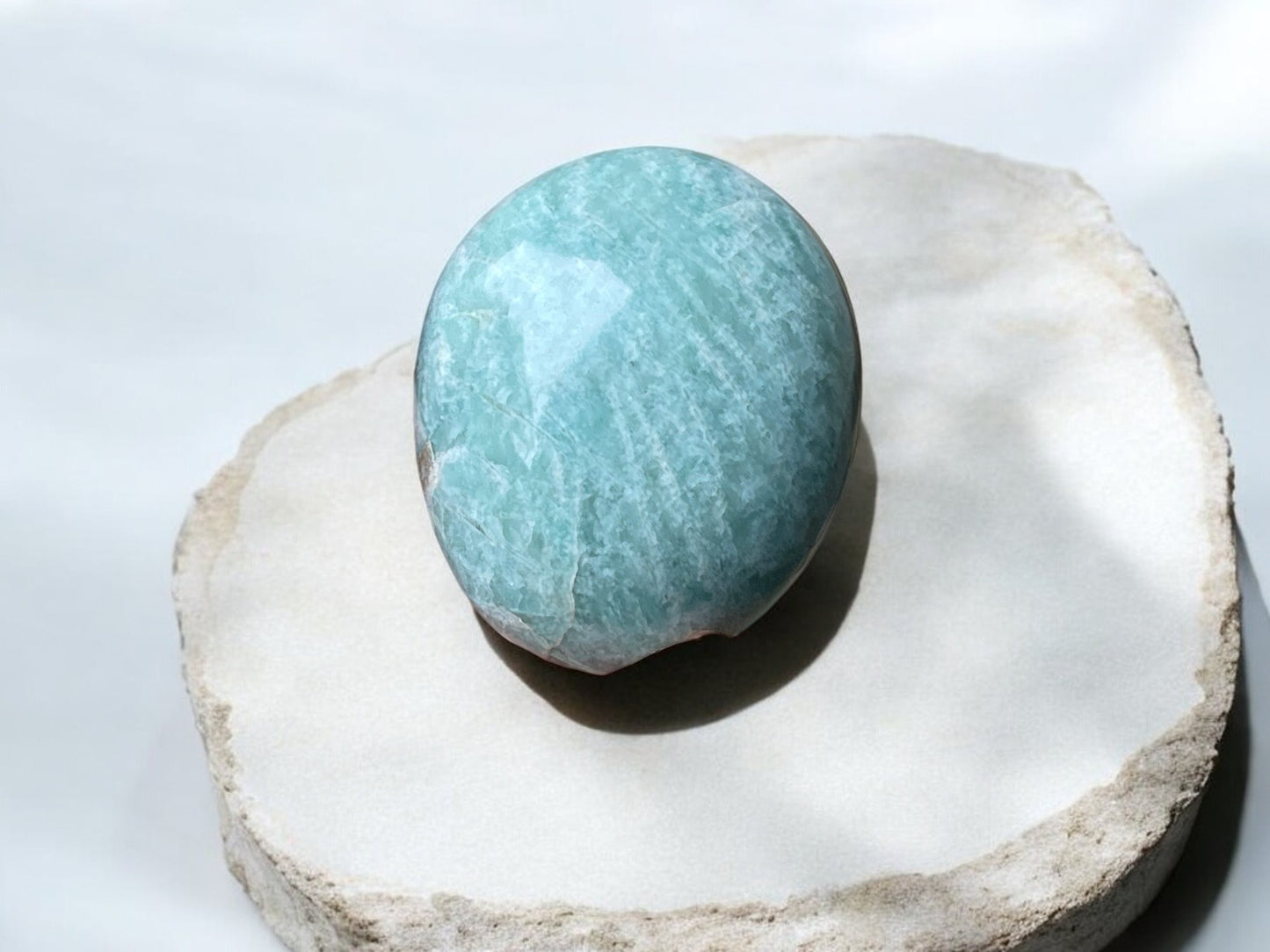 Amazonite palm stone H