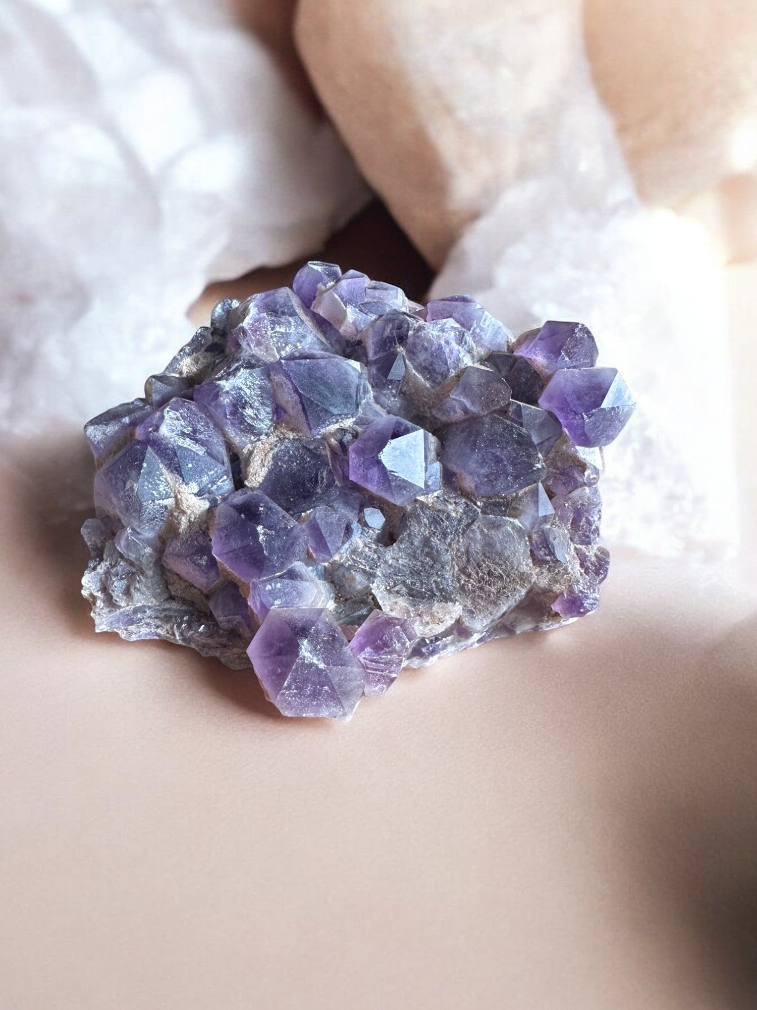 Amethyst crystal cluster from Zambia