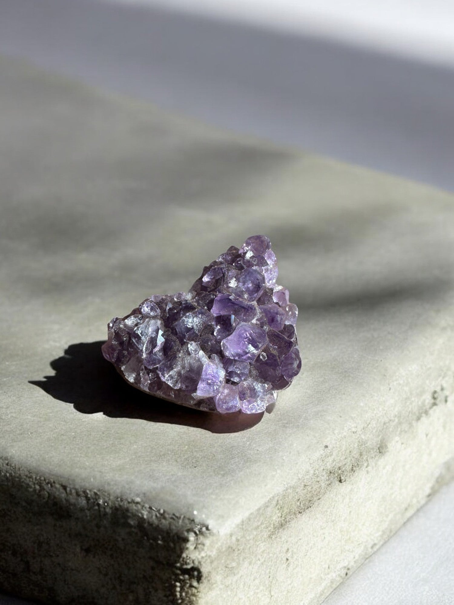 Amethyst crystal heart with bigger points