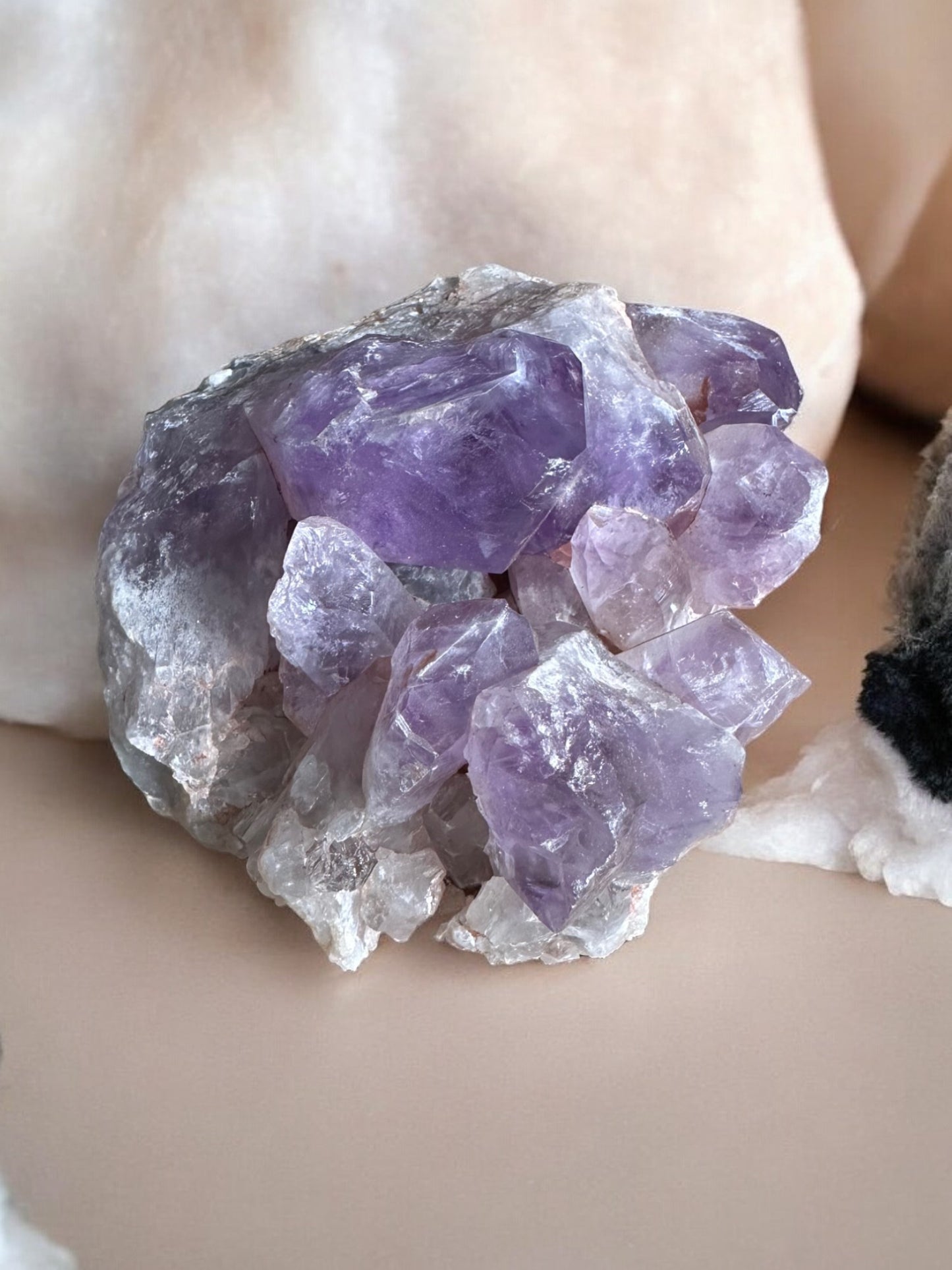 Amethyst raw crystal with massive points