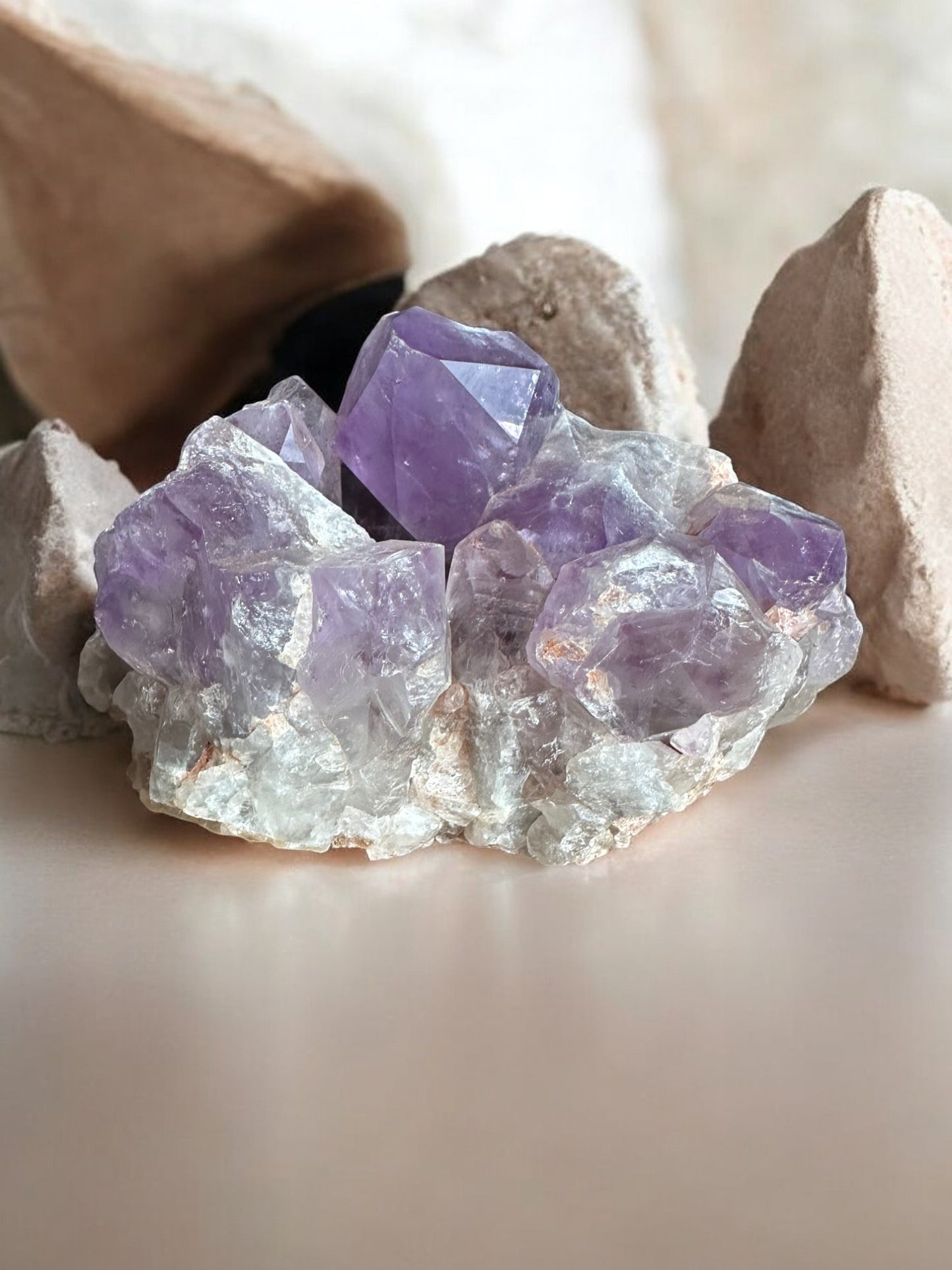 Amethyst raw gemstone big cluster