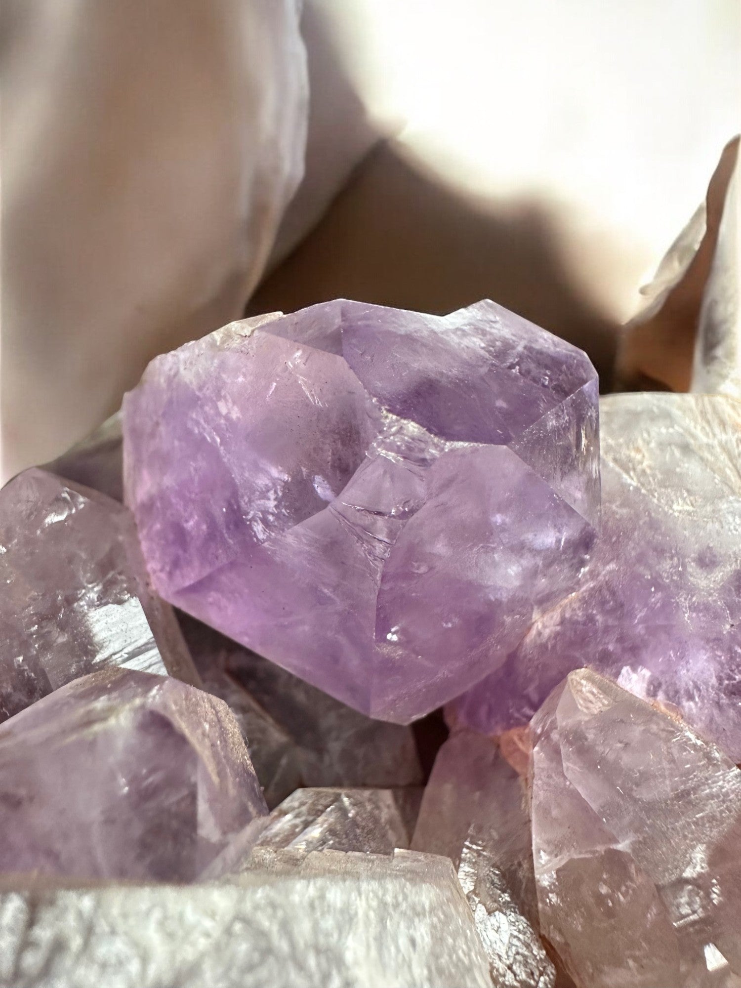 Big amethyst raw crystal point