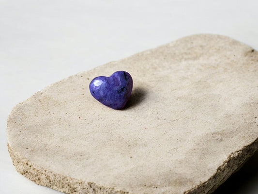 Charoite mini crystal heart