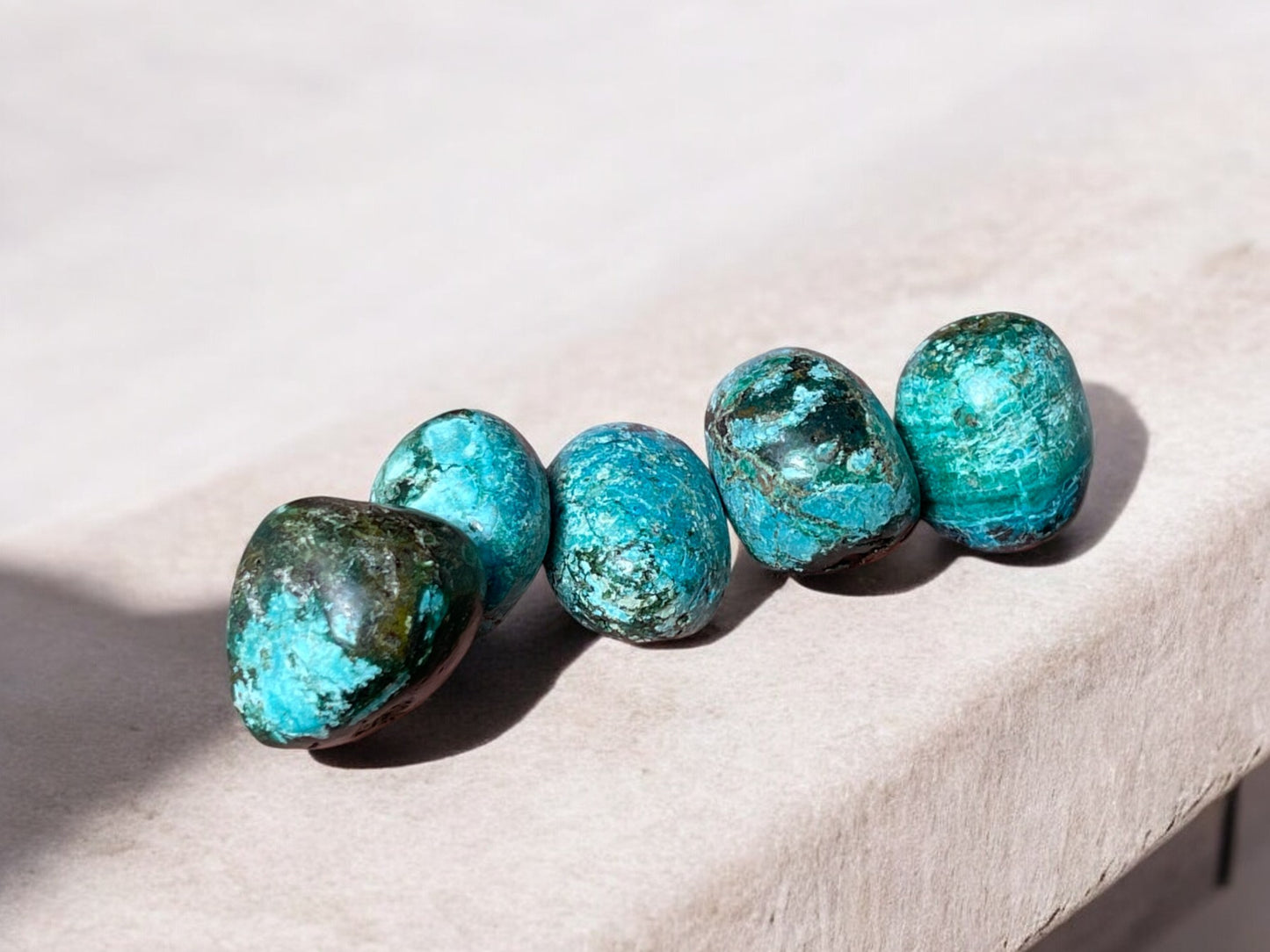 Chrysocolla tumbled crystals