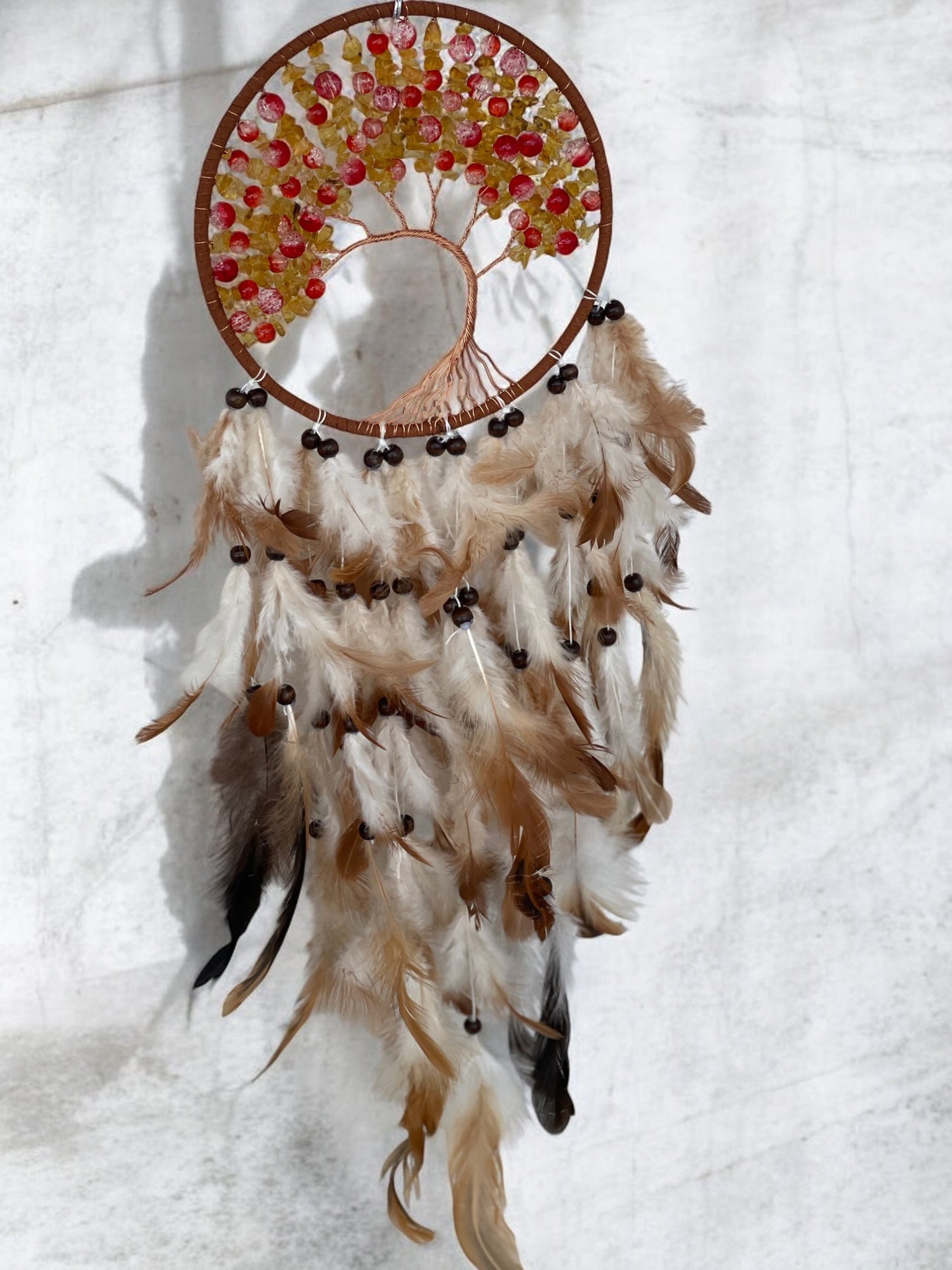 Citrine crystal dreamcatcher