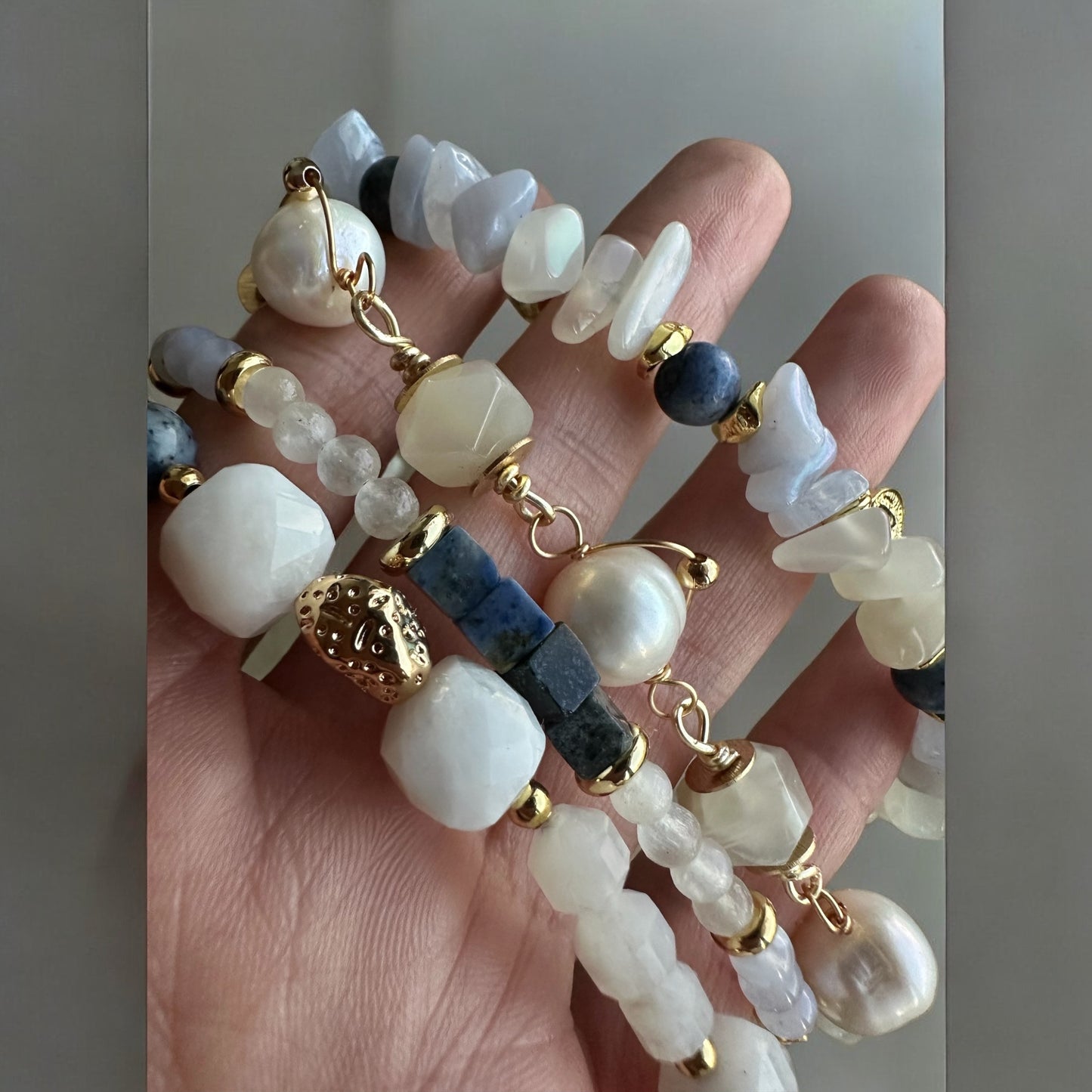 Dumortierite crystal bracelet