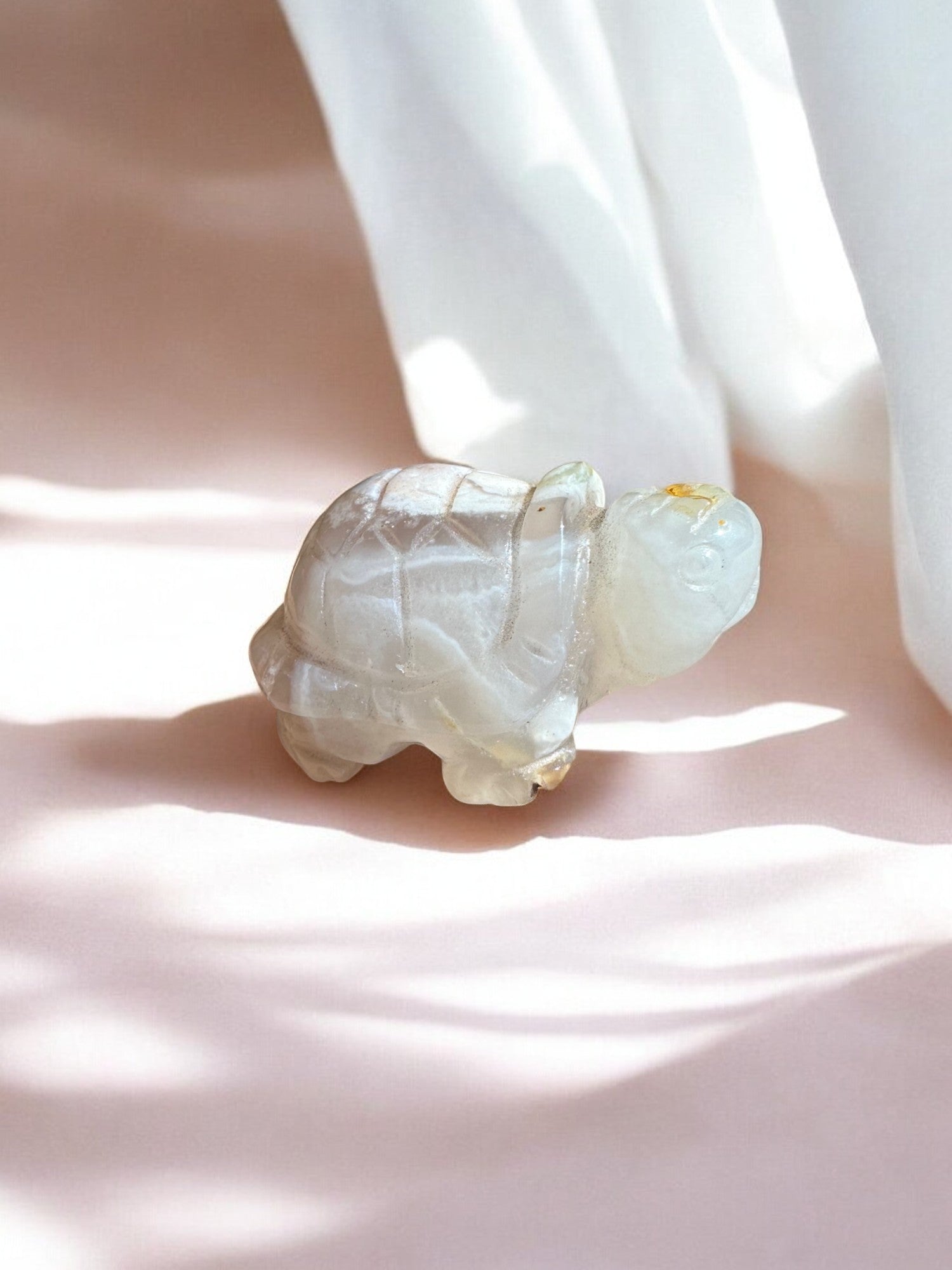 Flower agate tortoise crystal animal