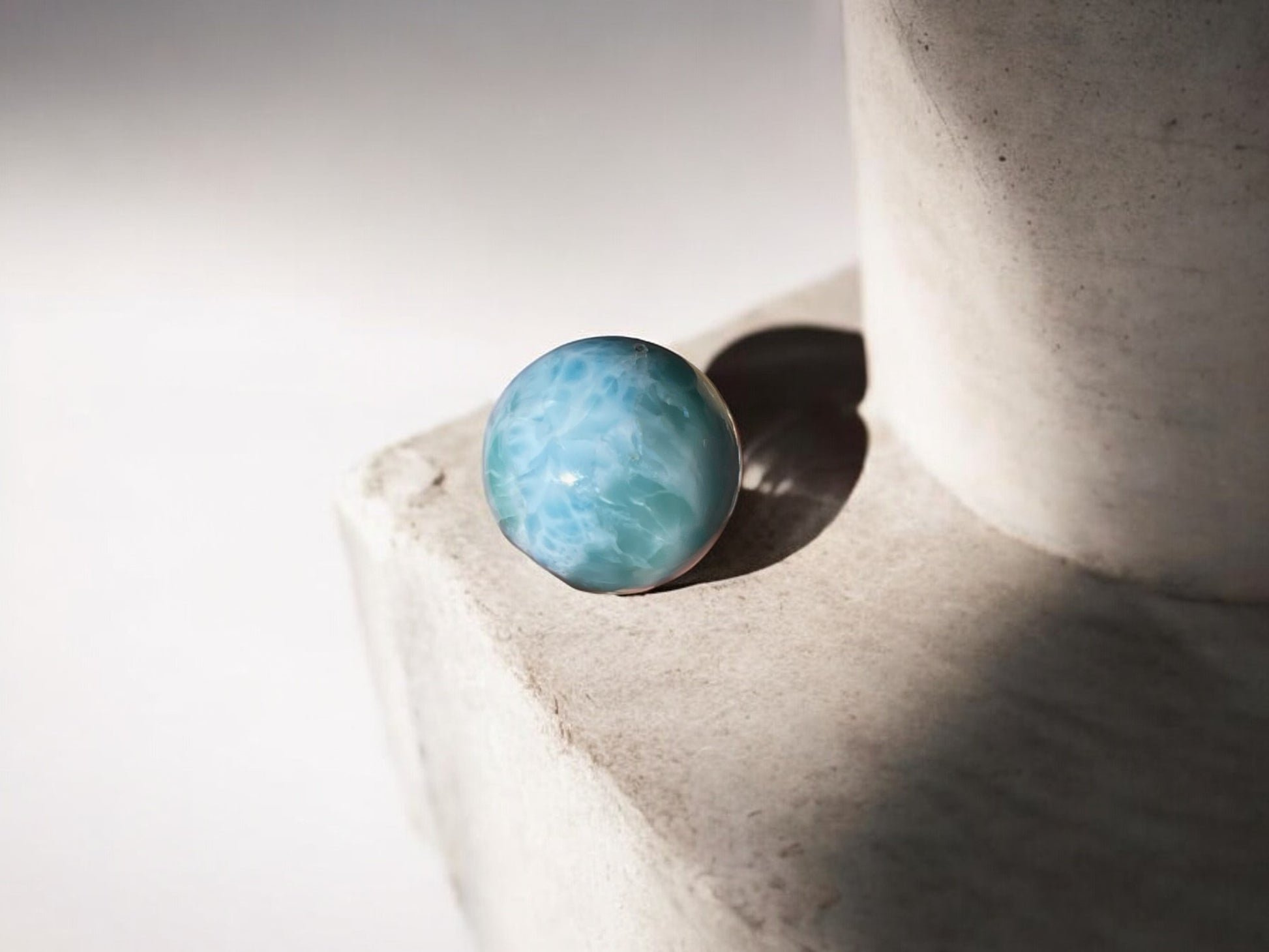 Larimar stone crystal sphere S4 