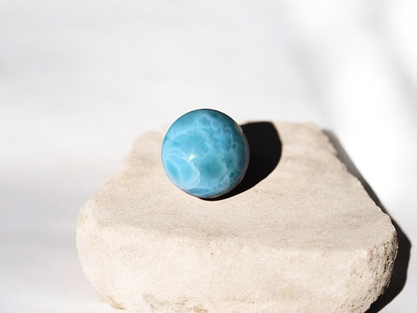 Larimar stone crystal sphere S7