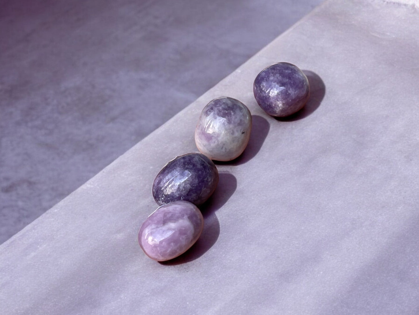 Lepidolite tumbled stones