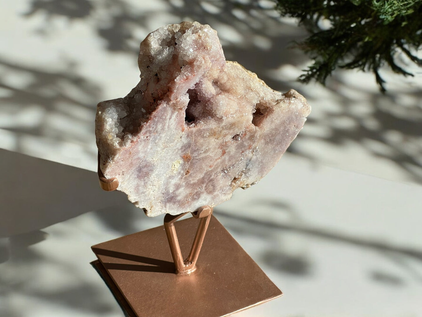 Pink amethyst crystal slab no 7