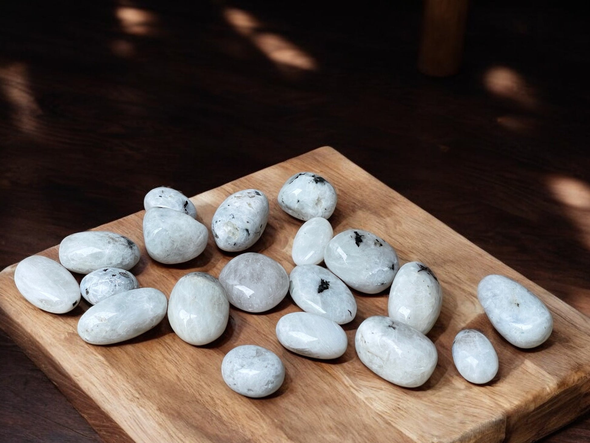 Rainbow moonstone tumbled crystals