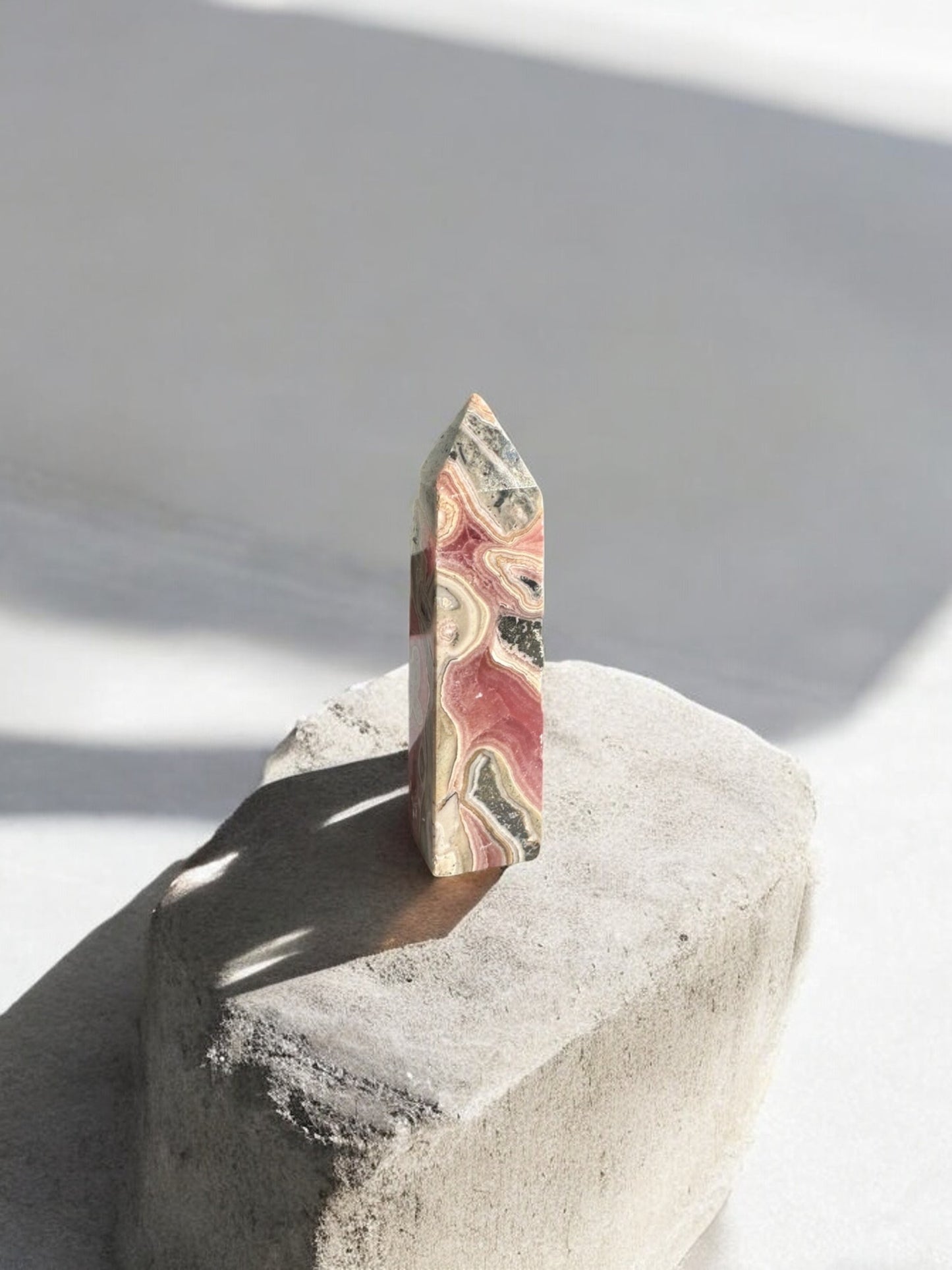 Rhodochrosite crystal point