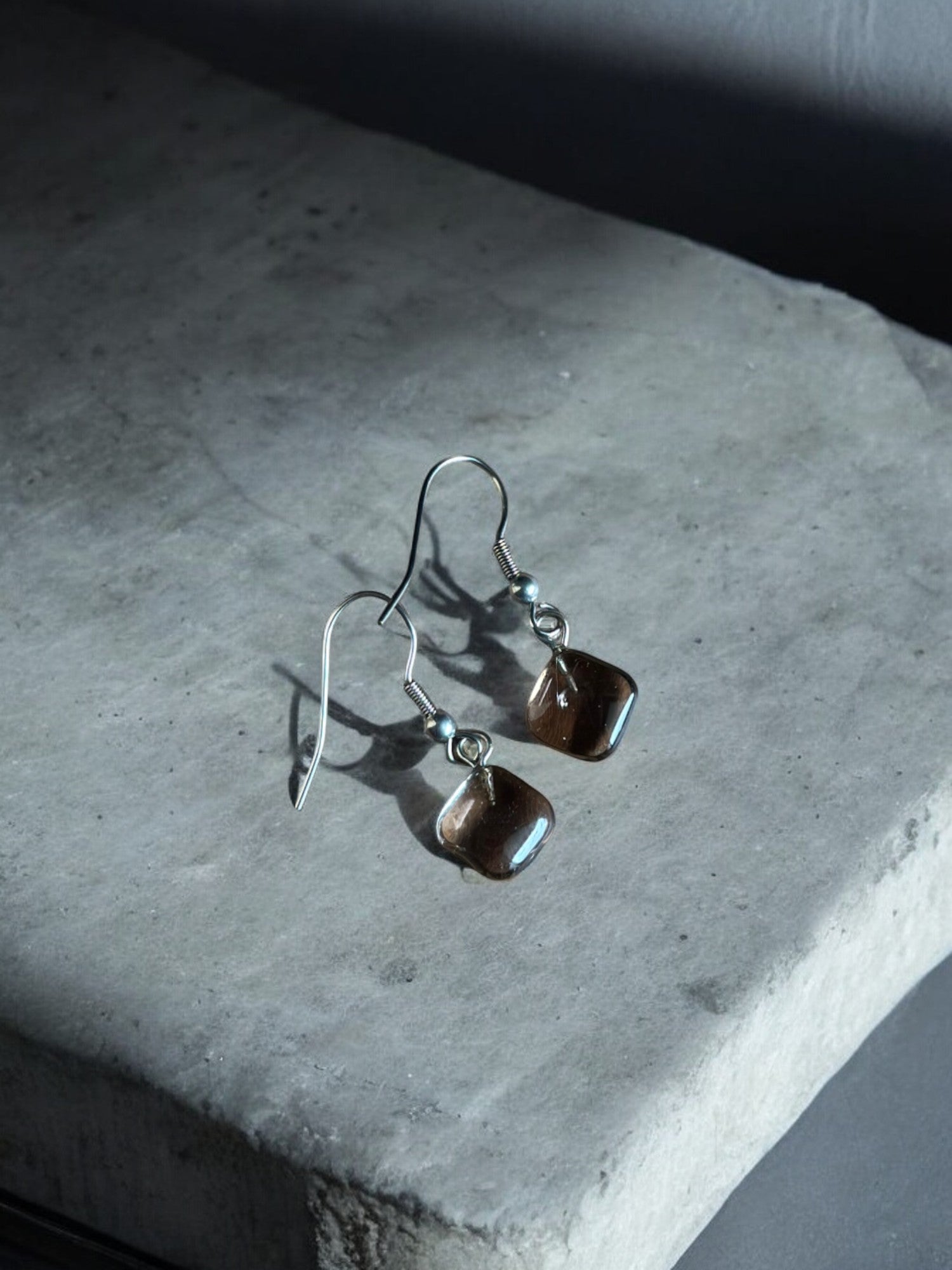 Smoky quartz Australian earrings