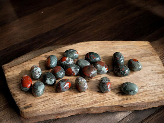 african bloodstone tumbled crystals