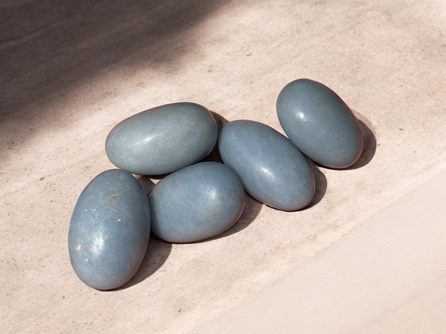 Angelite Tumbled Crystals: The Stone of Peace and Higher Connection