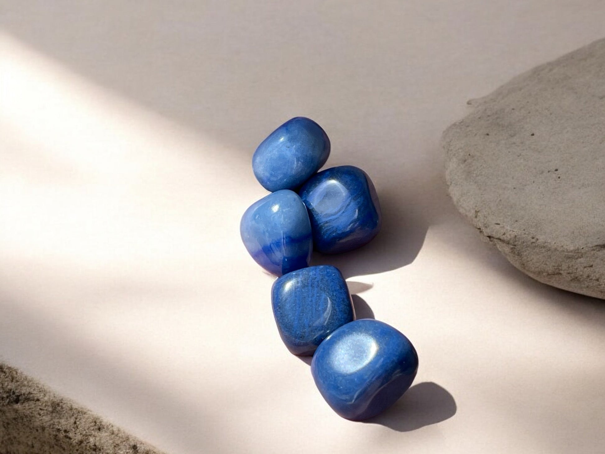 Blue aventurine tumbled stones