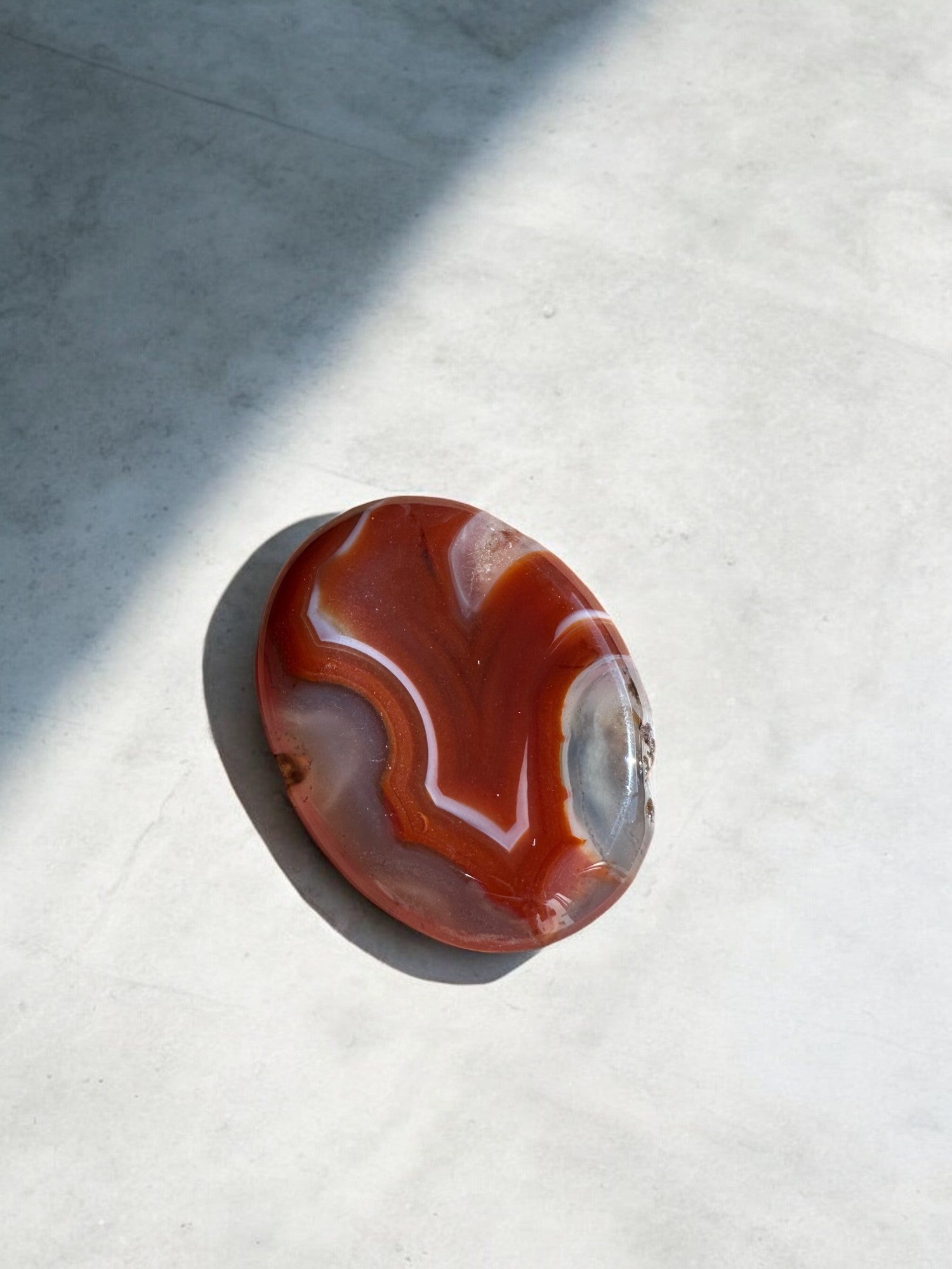 Carnelian worry stone