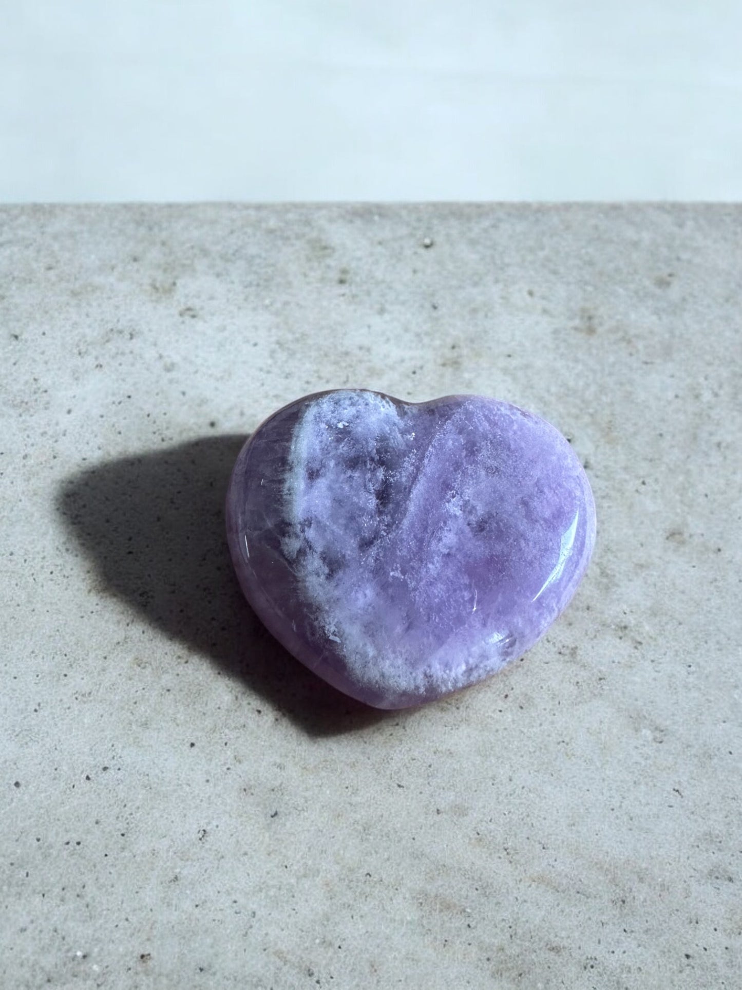 Chevron amethyst crystal heart gem grade dark purple