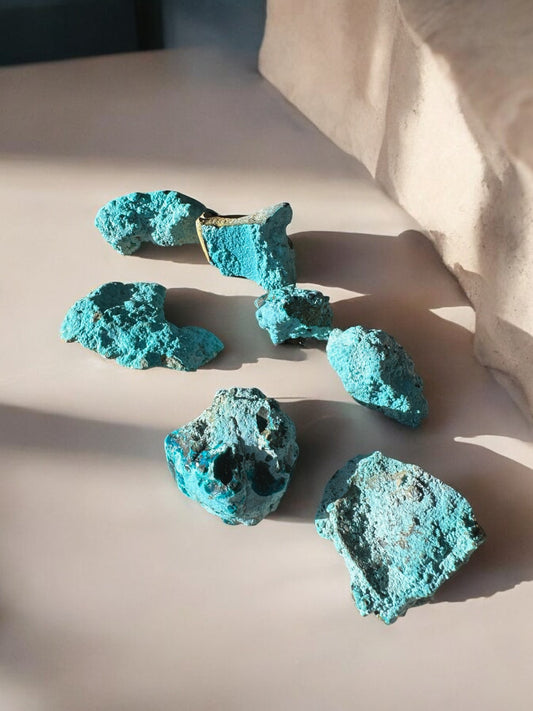 chrysocolla raw crystal pieces smaller size