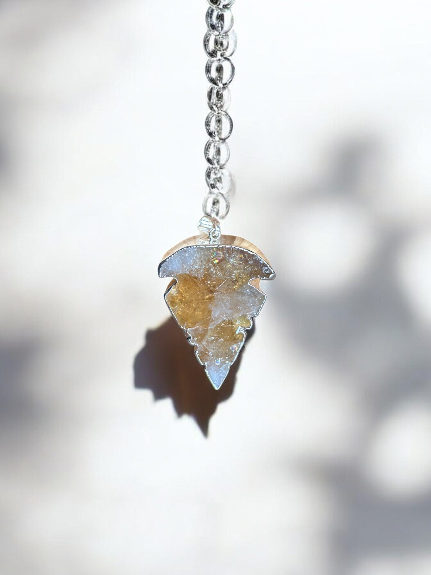 citrine crystal pendant option 4 on chain