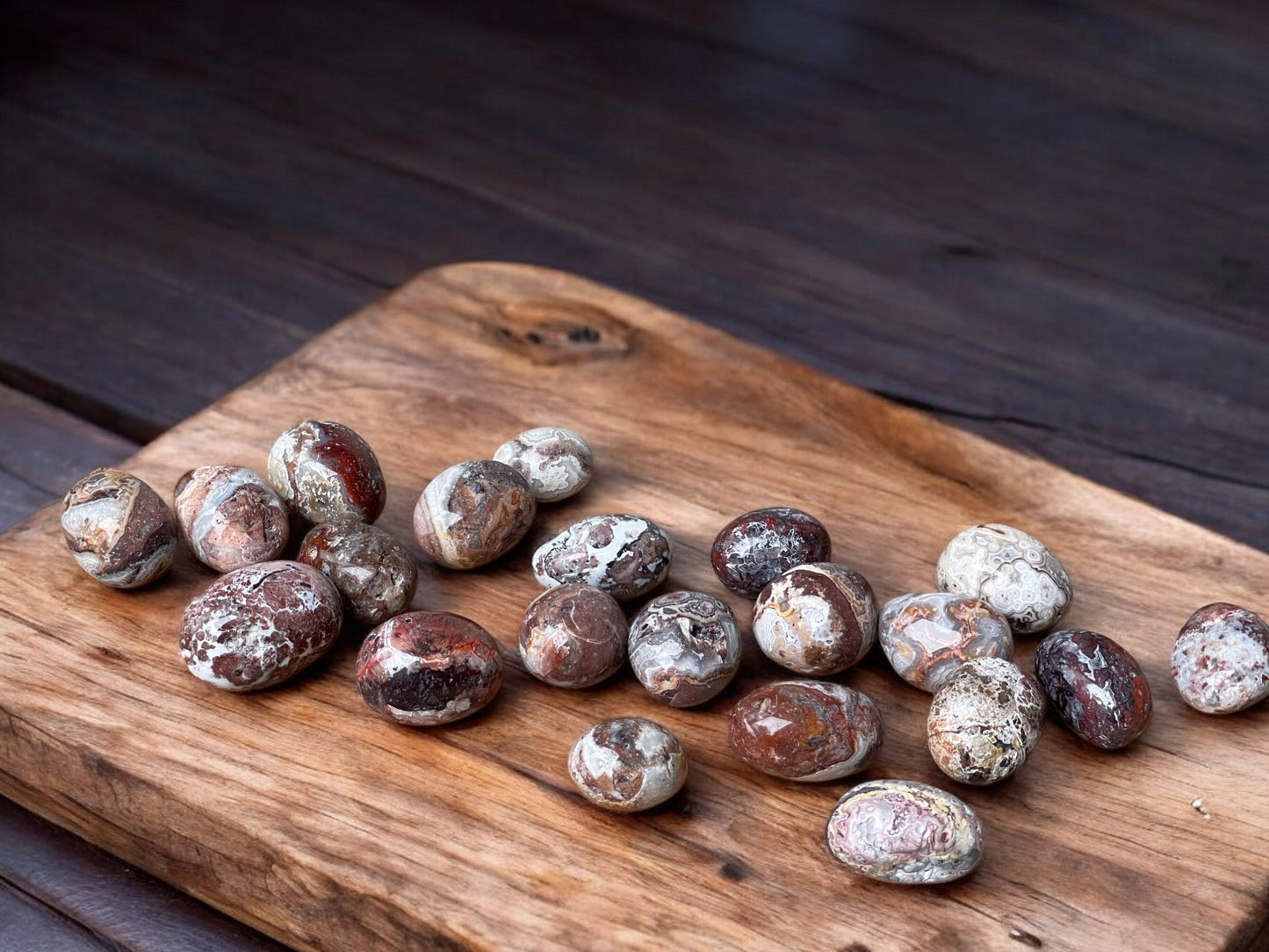 Mexican crazy lace agate tumbled crystals