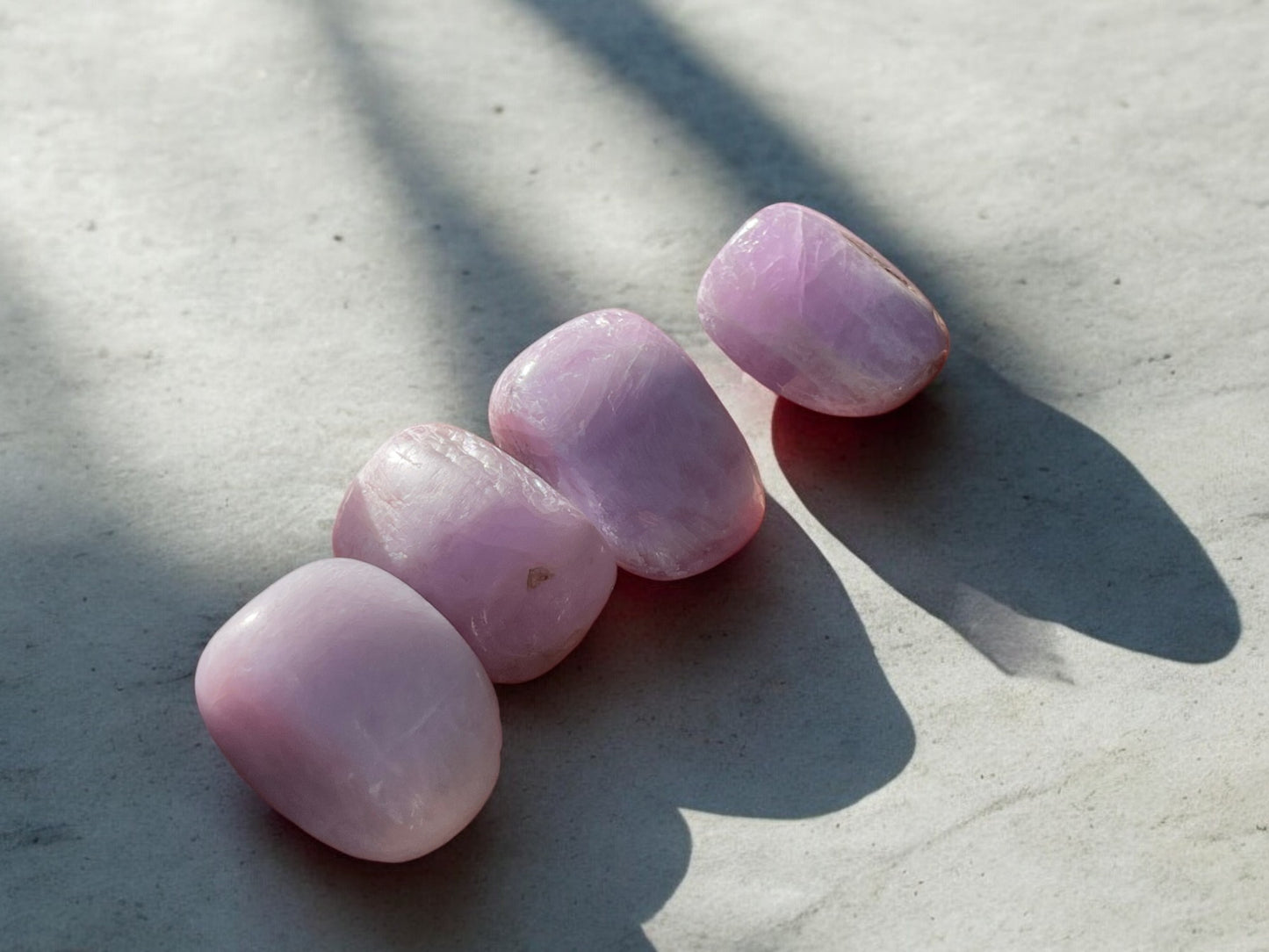 Kunzite B grade crystal tumbles