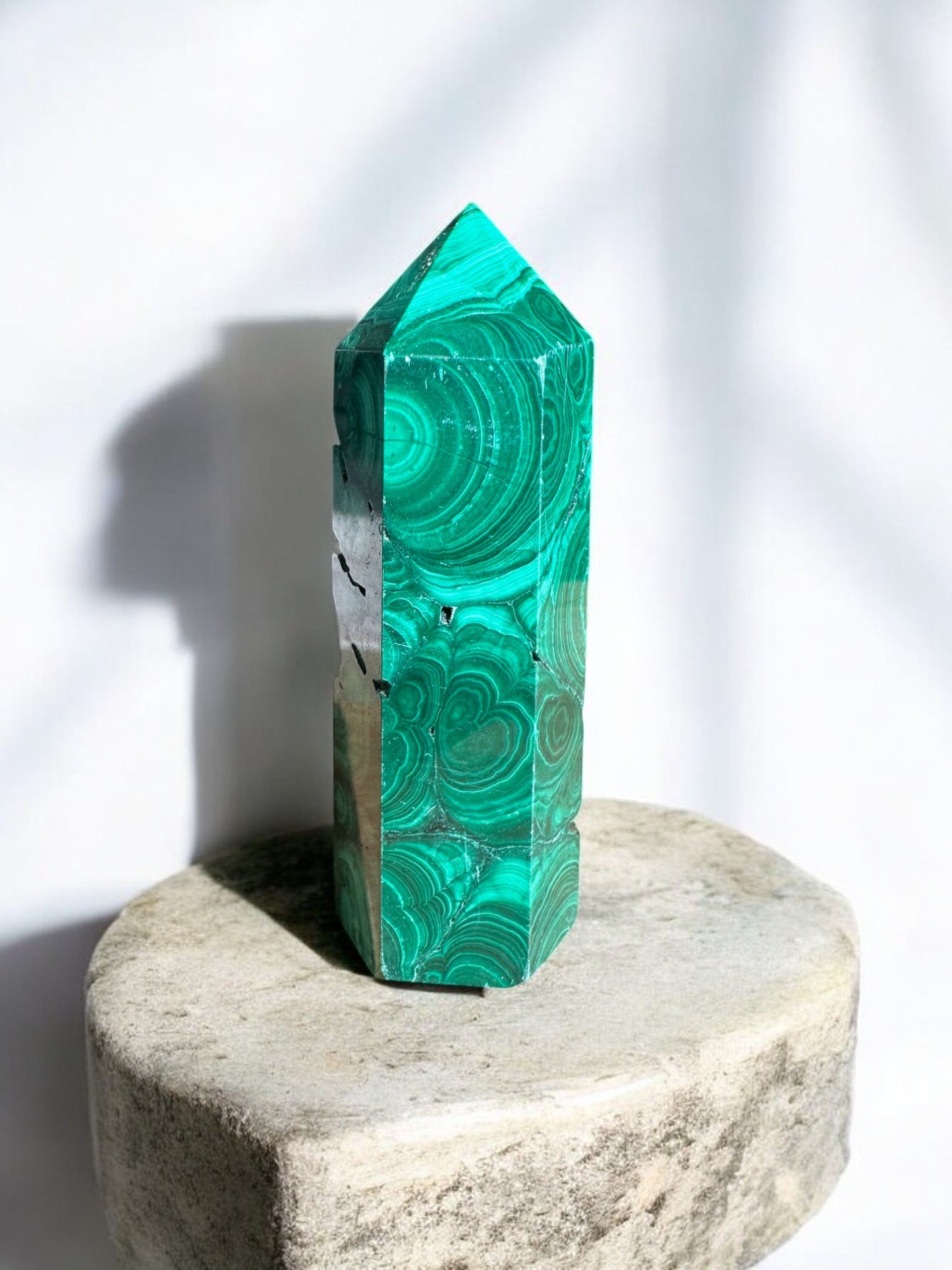 Malachite crystal tower option 3 back view