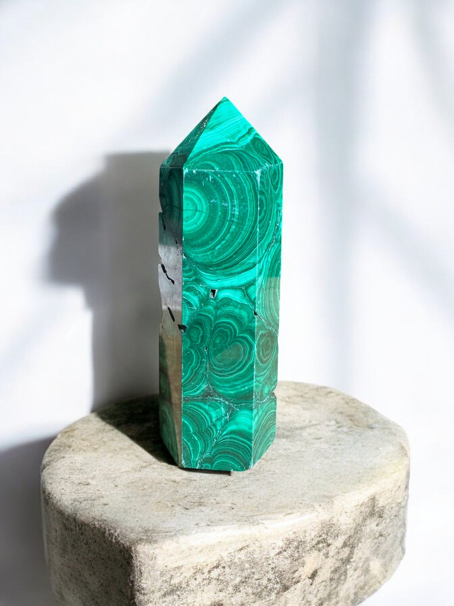 Malachite crystal tower option 3 back view