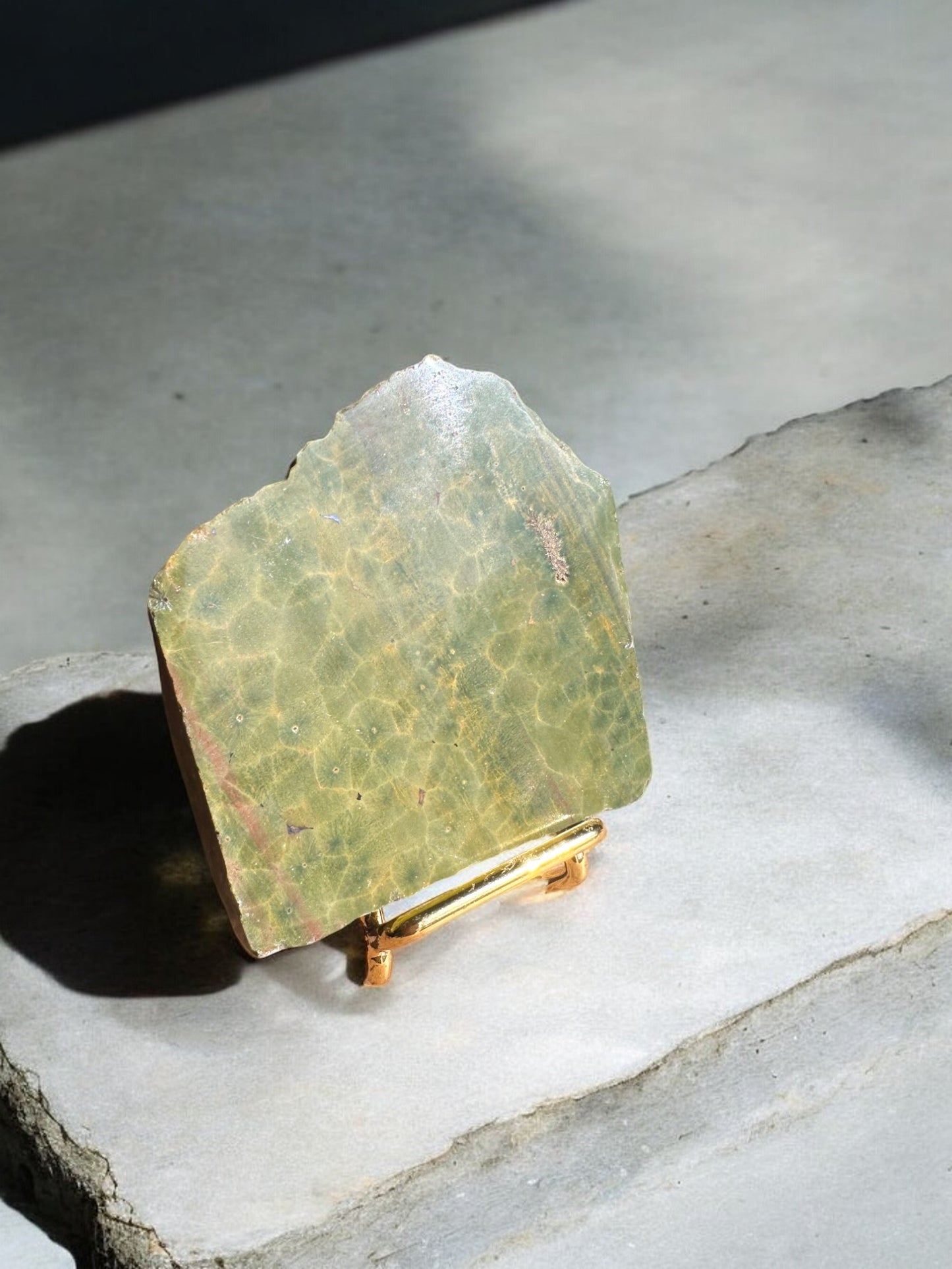 Ocean jasper crystal slab green colour