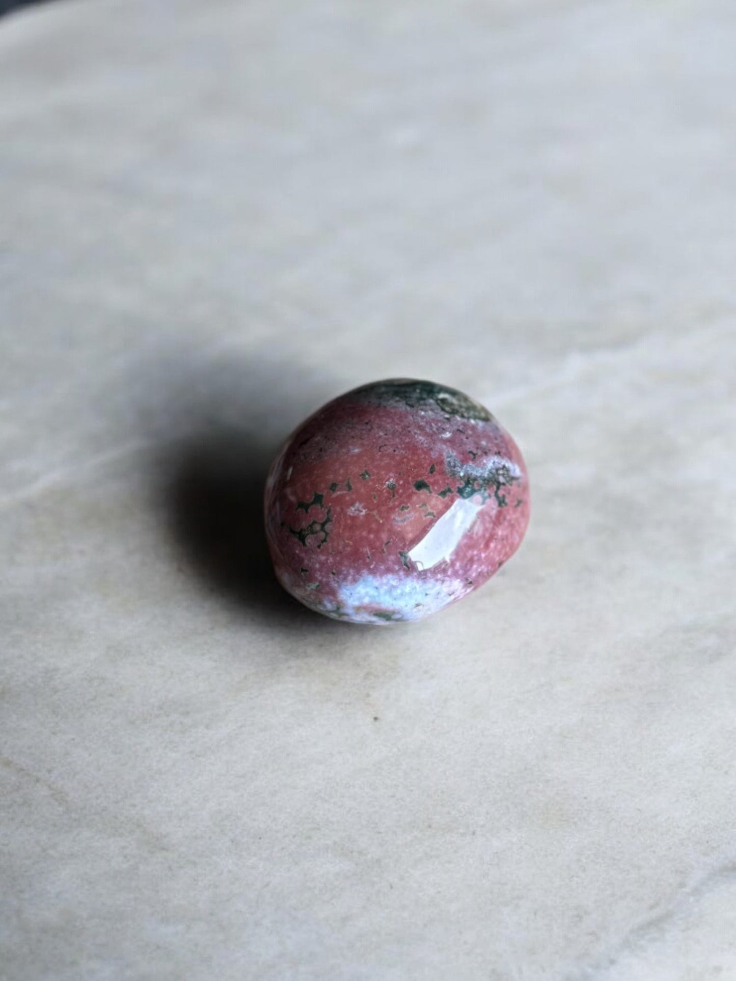 ocean jasper palm stones with pink colour