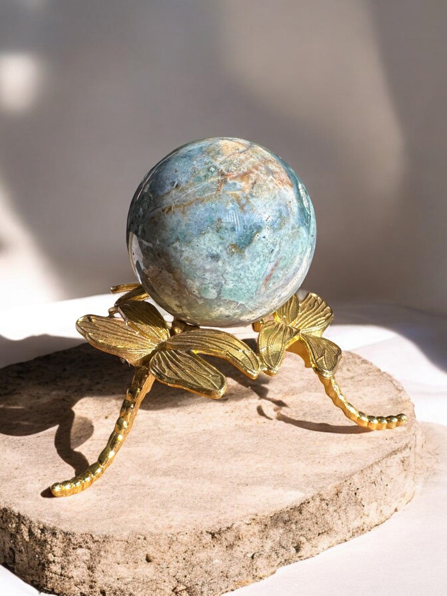 ocean jasper sphere front view