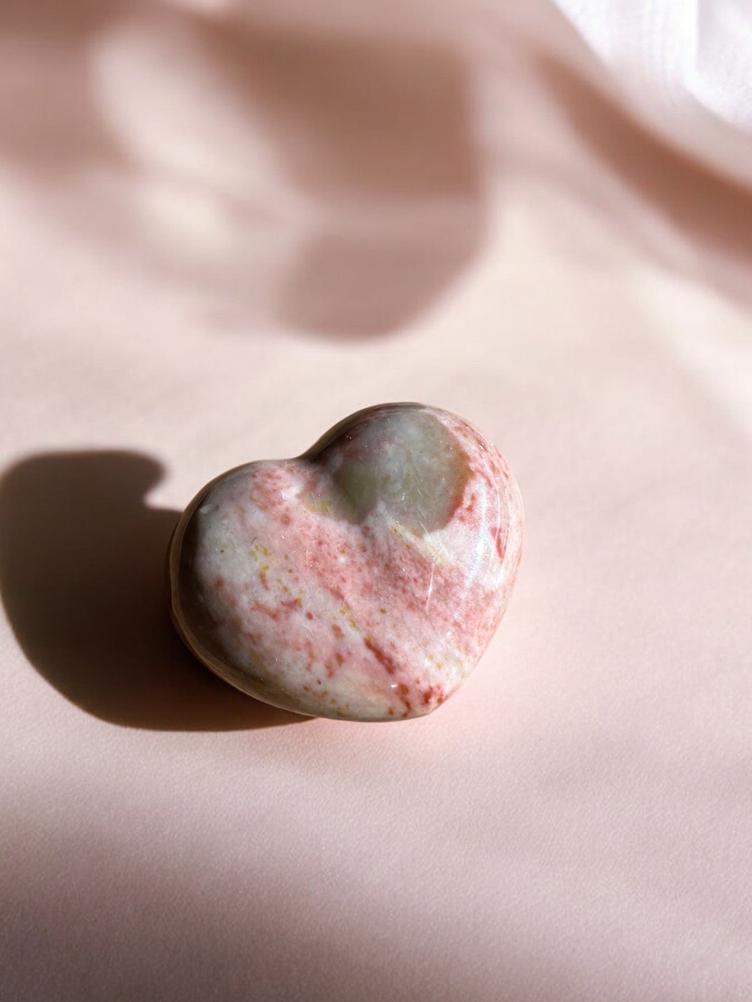 Polychrome crystal heart gem grade