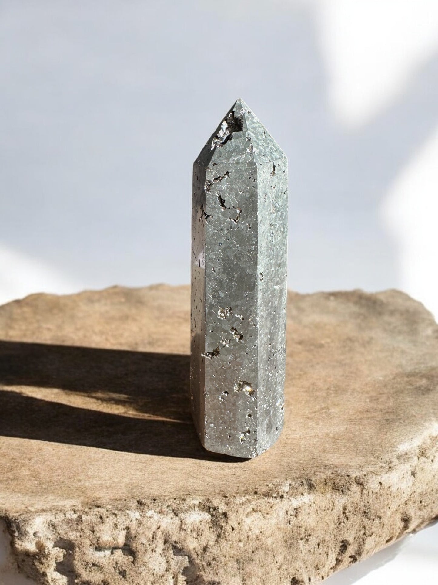 Pyrite crystal tower Y23 back view