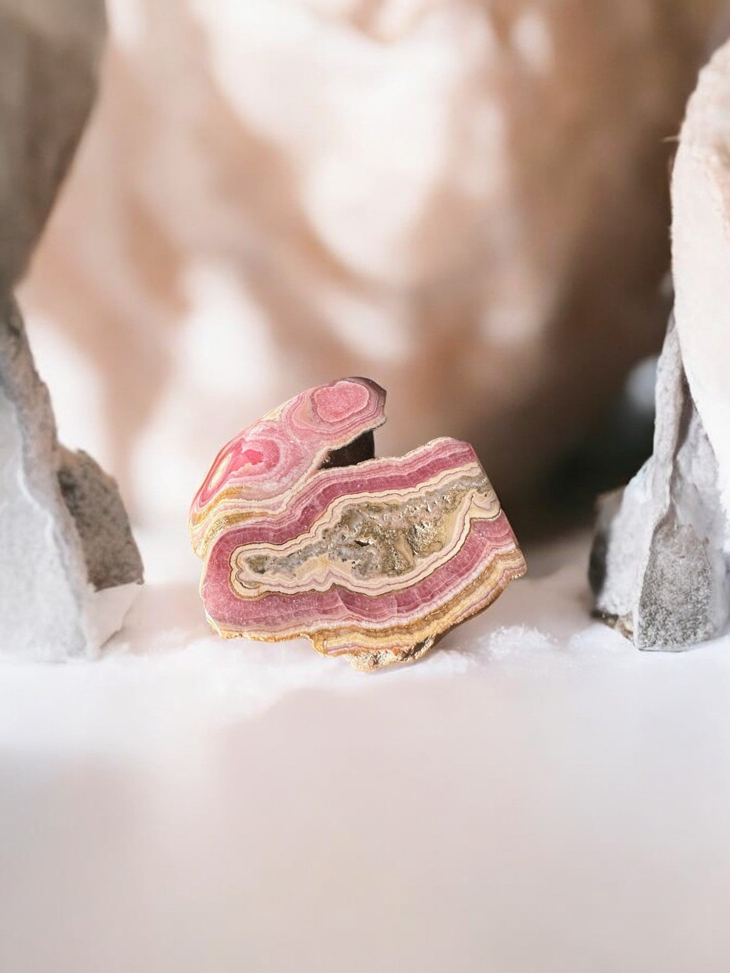 Rhodochrosite raw crystal