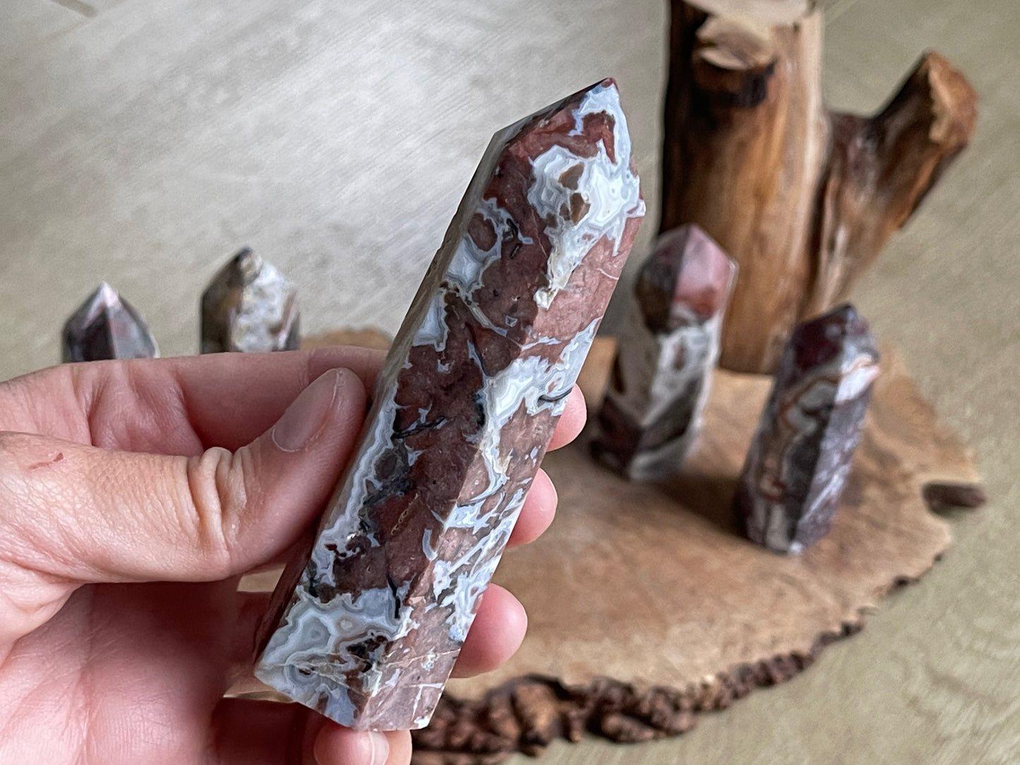 Mexican crazy lace agate towers ML